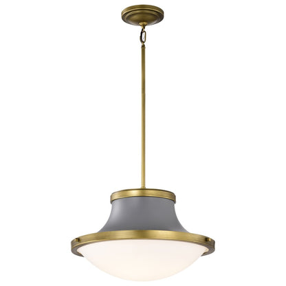 Satco 60-7918 Fixture Lafayette 3 Light Pendant - 18 Inches Gray