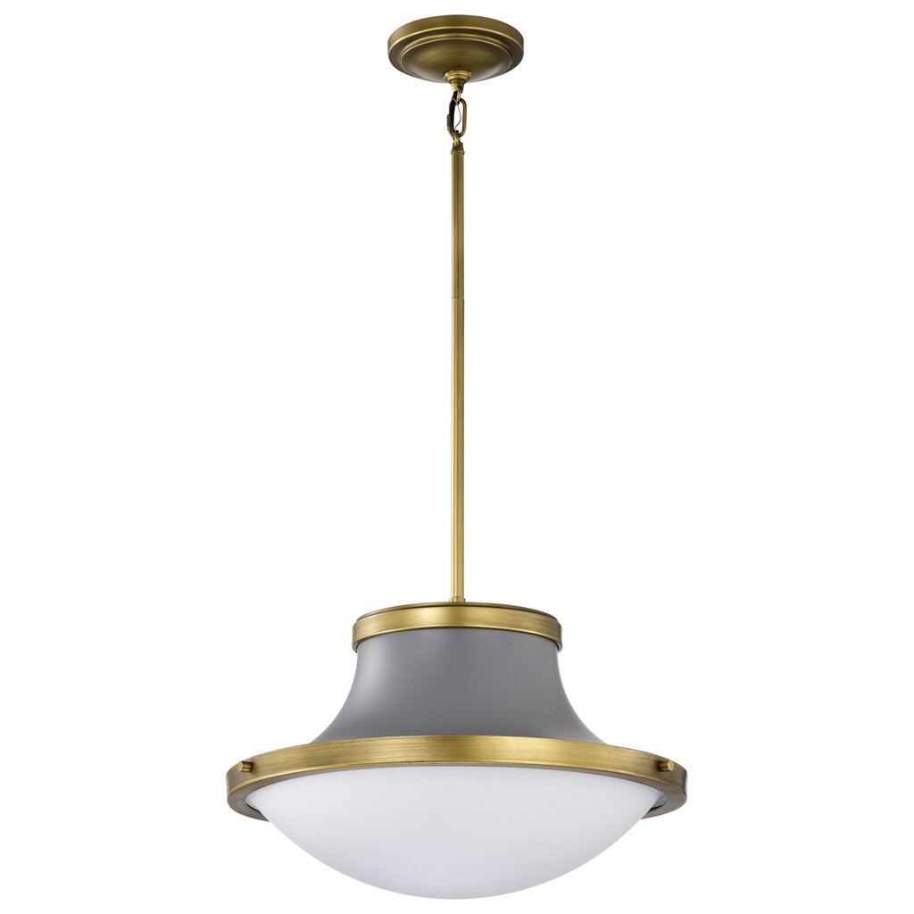 Satco 60-7918 Fixture Lafayette 3 Light Pendant - 18 Inches Gray