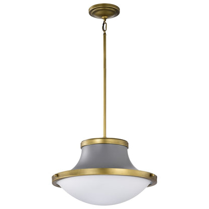 Satco 60-7918 Fixture Lafayette 3 Light Pendant - 18 Inches Gray