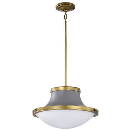 Satco 60-7918 Fixture Lafayette 3 Light Pendant - 18 Inches Gray