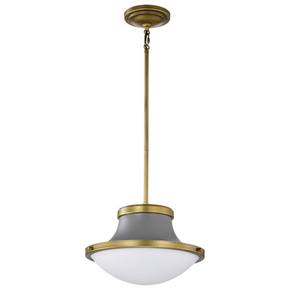 Satco 60-7917 Fixture Lafayette 1 Light Pendant - 14 Inches Gray
