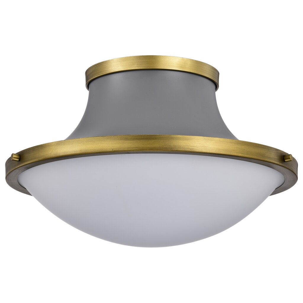 Satco 60-7916 Fixture Lafayette 3 Light Flush Mount - 18 Inches Gray