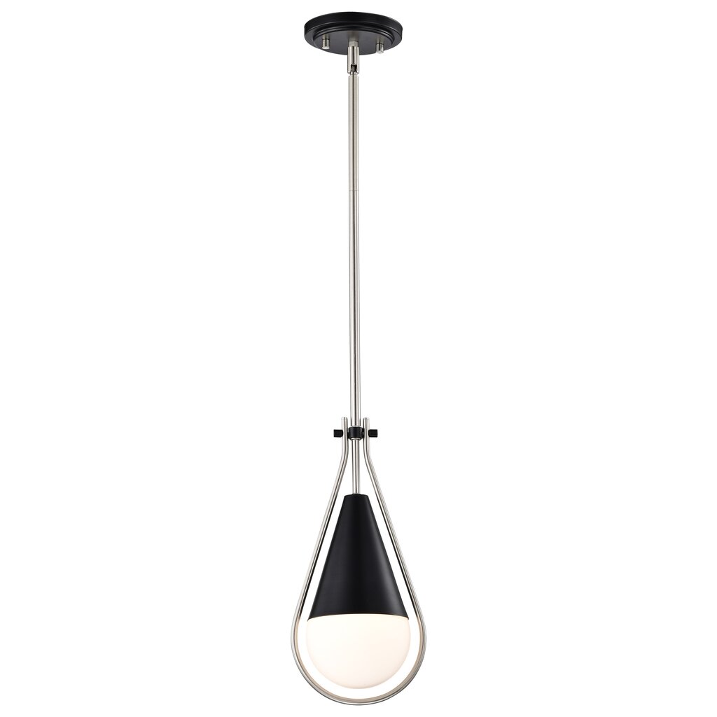 Satco 60-7912 Fixture Admiral 1 Light Pendant - 6 Inches Matte Black