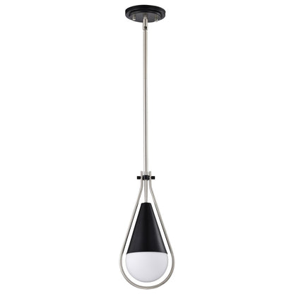Satco 60-7912 Fixture Admiral 1 Light Pendant - 6 Inches Matte Black