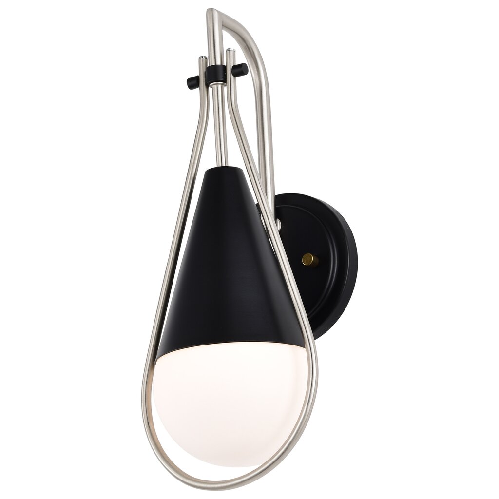 Satco 60-7911 Fixture Admiral 1 Light Wall Sconce - Matte Black and