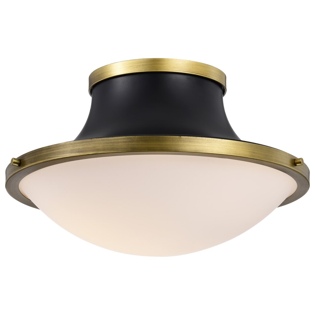 Satco 60-7906 Fixture Lafayette 3 Light Flush Mount - 18 Inches Matte