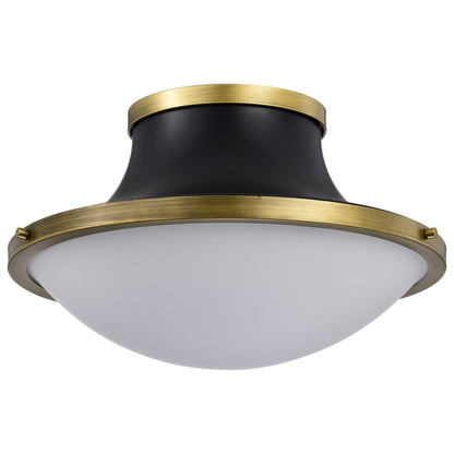 Satco 60-7906 Fixture Lafayette 3 Light Flush Mount - 18 Inches Matte