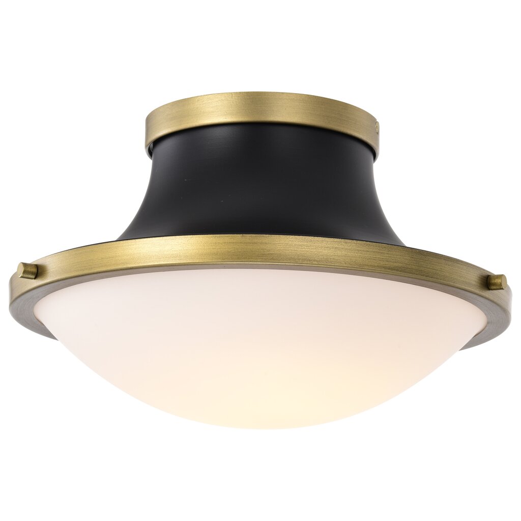 Satco 60-7905 Fixture Lafayette 1 Light Flush Mount - 14 Inches Matte