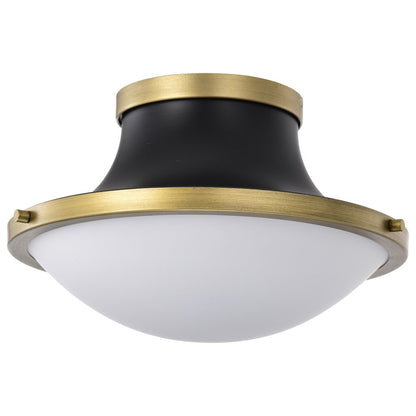 Satco 60-7905 Fixture Lafayette 1 Light Flush Mount - 14 Inches Matte