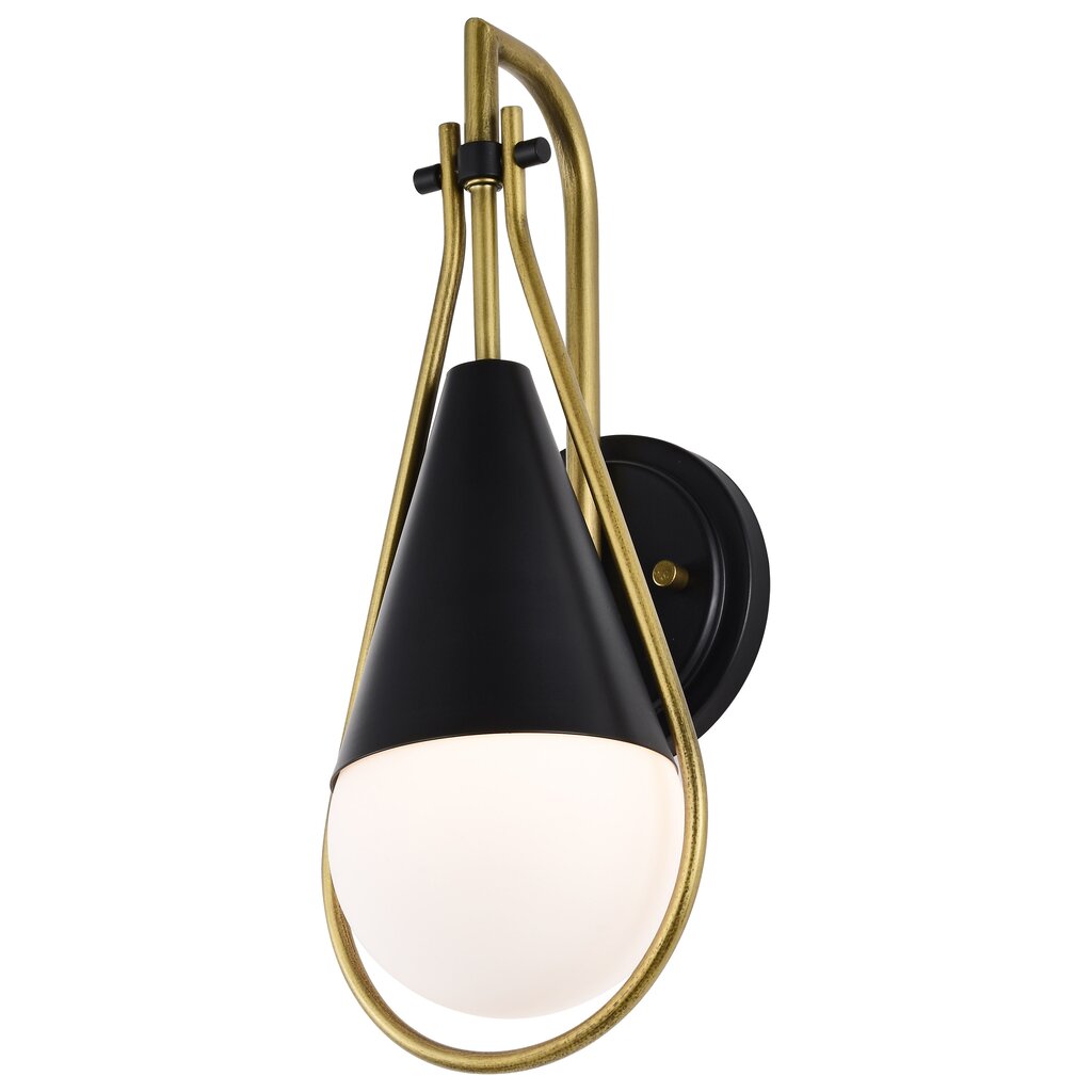 Satco 60-7901 Fixture Admiral 1 Light Wall Sconce - Matte Black and