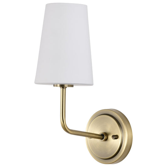 Satco 60-7883 Fixture Cordello 1 Light Sconce - Vintage Brass Finish