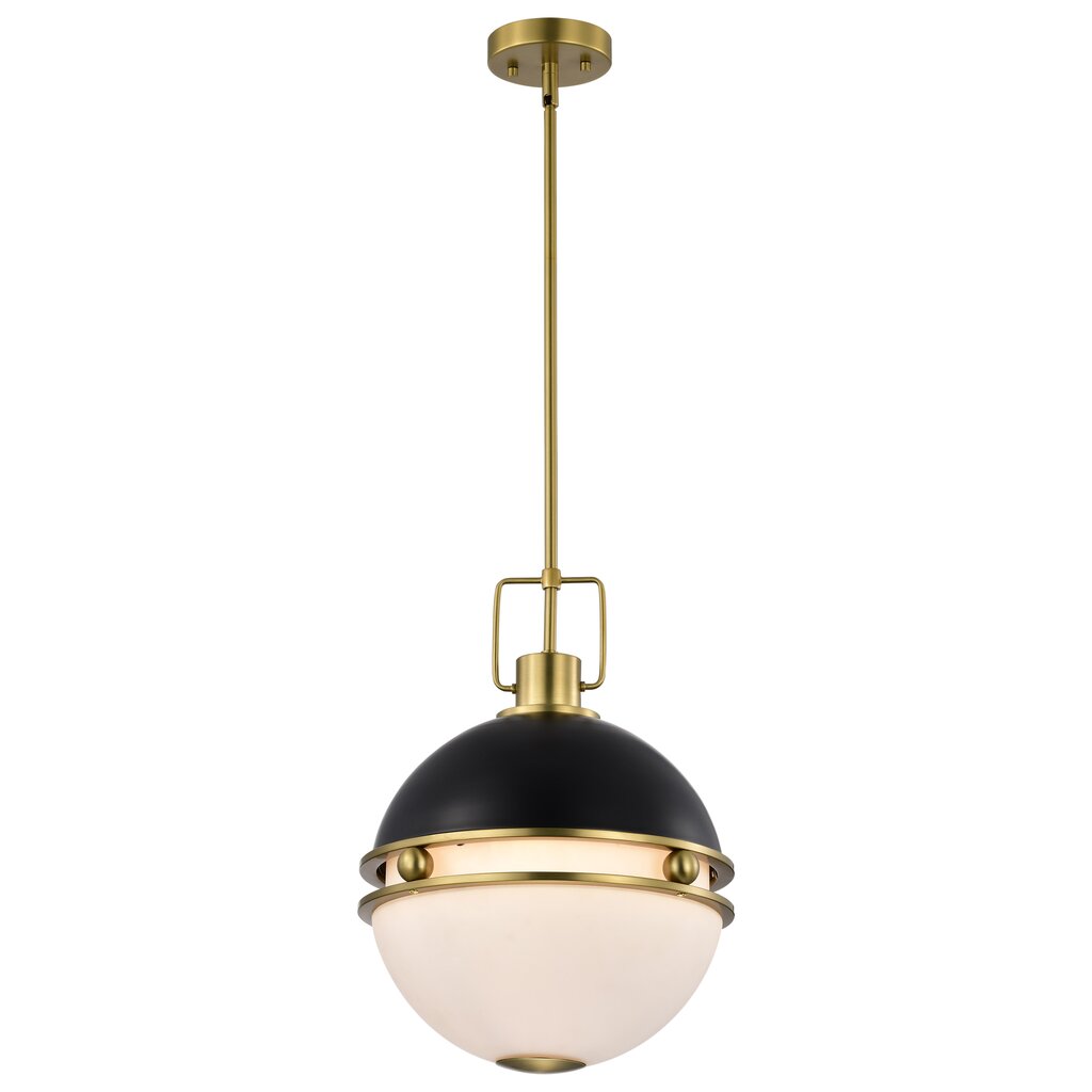 Satco 60-7878 Fixture Everton 2 Light Pendant - 14 Inches Matte Black