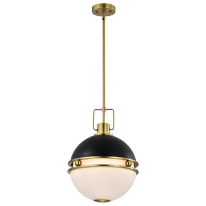 Satco 60-7878 Fixture Everton 2 Light Pendant - 14 Inches Matte Black
