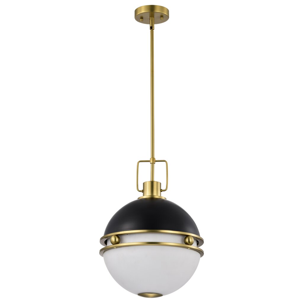 Satco 60-7878 Fixture Everton 2 Light Pendant - 14 Inches Matte Black