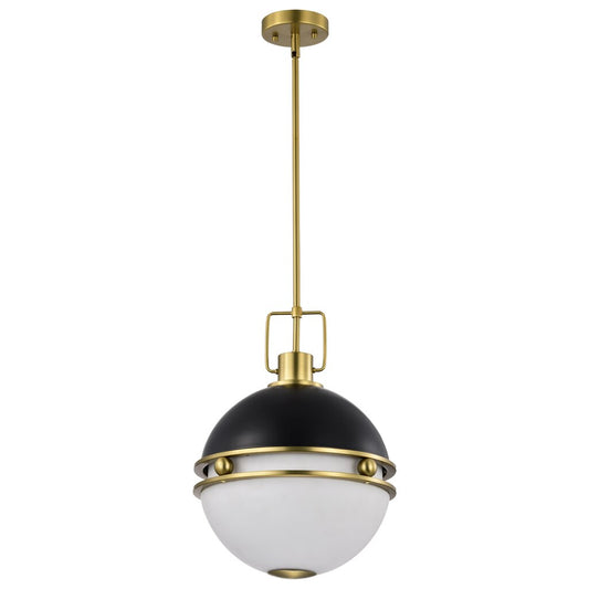 Satco 60-7878 Fixture Everton 2 Light Pendant - 14 Inches Matte Black