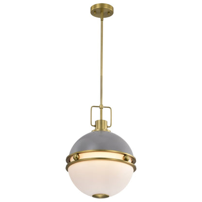 Satco 60-7877 Fixture Everton 2 Light Pendant - 14 Inches Matte Gray