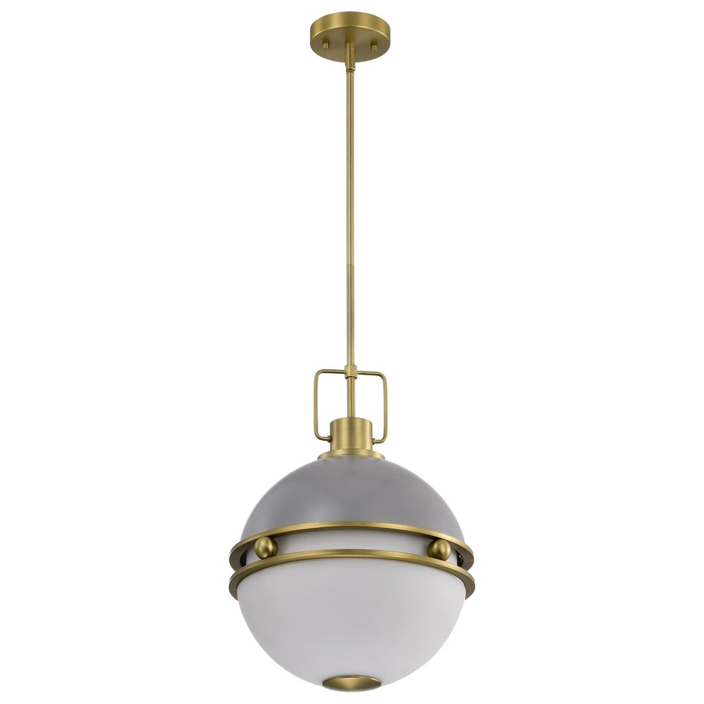 Satco 60-7877 Fixture Everton 2 Light Pendant - 14 Inches Matte Gray