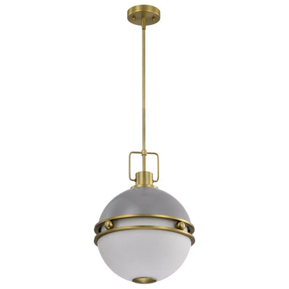 Satco 60-7877 Fixture Everton 2 Light Pendant - 14 Inches Matte Gray