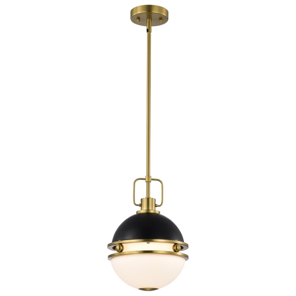 Satco 60-7876 Fixture Everton 1 Light Pendant - 10 Inches Matte Black