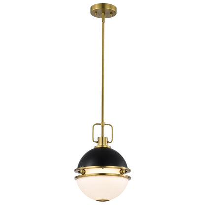 Satco 60-7876 Fixture Everton 1 Light Pendant - 10 Inches Matte Black
