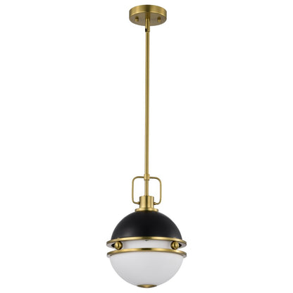 Satco 60-7876 Fixture Everton 1 Light Pendant - 10 Inches Matte Black