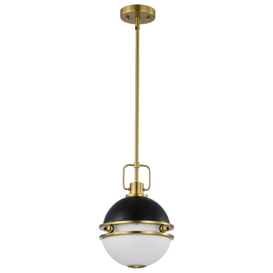 Satco 60-7876 Fixture Everton 1 Light Pendant - 10 Inches Matte Black