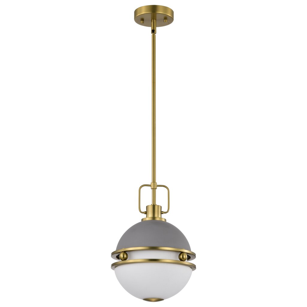 Satco 60-7875 Fixture Everton 1 Light Pendant - 10 Inches Matte Gray