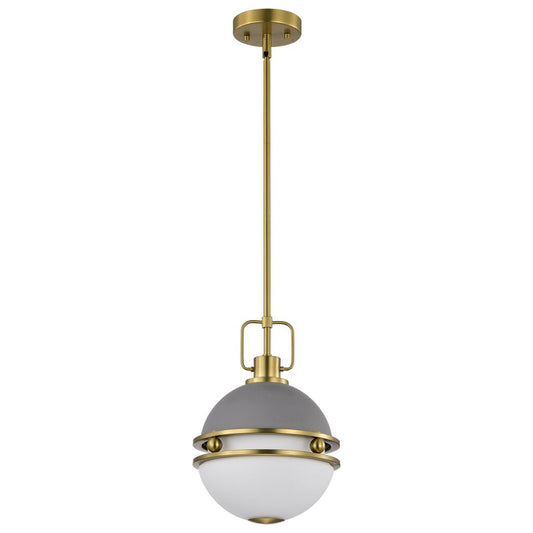 Satco 60-7875 Fixture Everton 1 Light Pendant - 10 Inches Matte Gray