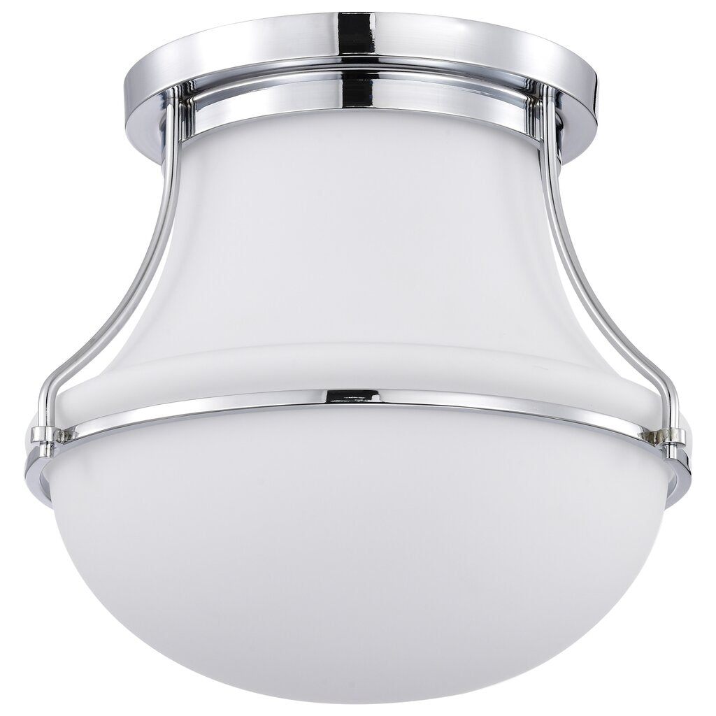 Satco 60-7871 Fixture Valdora 1 Light Flush Mount - 14 Inches Polished