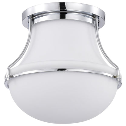 Satco 60-7871 Fixture Valdora 1 Light Flush Mount - 14 Inches Polished