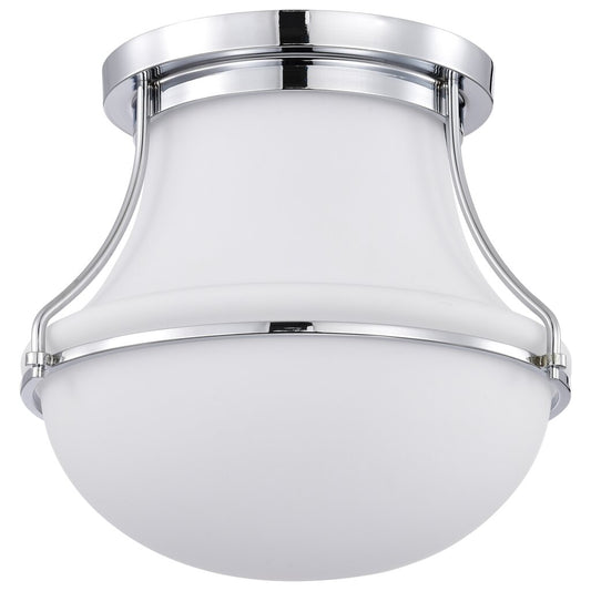 Satco 60-7871 Fixture Valdora 1 Light Flush Mount - 14 Inches Polished
