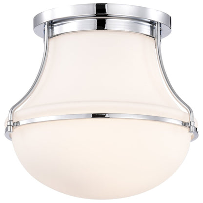 Satco 60-7870 Fixture Valdora 1 Light Flush Mount - 10 Inches Polished