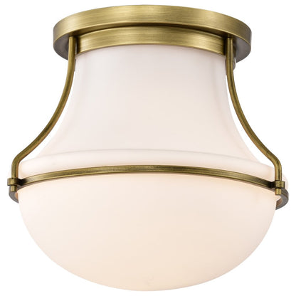 Satco 60-7861 Fixture Valdora 1 Light Flush Mount - 14 Inches Natural