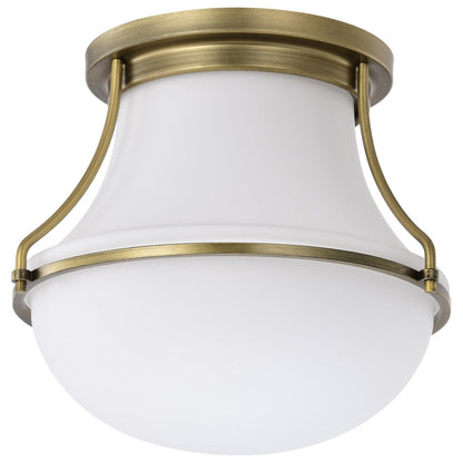 Satco 60-7860 Fixture Valdora 1 Light Flush Mount - 10 Inches Natural