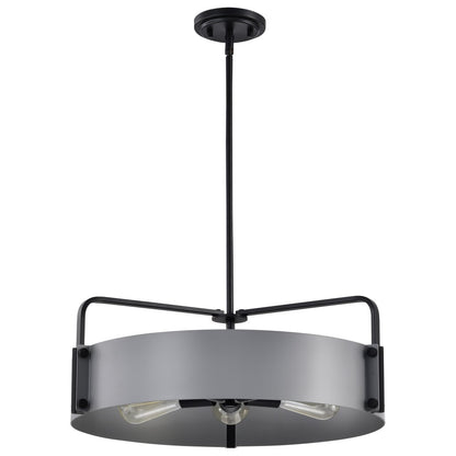 Satco 60-7854 Fixture Altos 5 Light Large Pendant - Gray and Matte