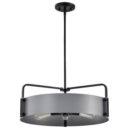 Satco 60-7854 Fixture Altos 5 Light Large Pendant - Gray and Matte