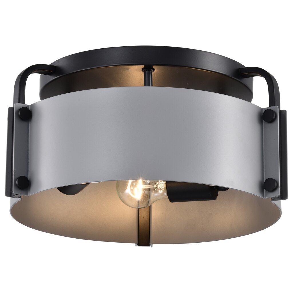 Satco 60-7850 Fixture Altos 3 Light Semi Flush - 14 Inches Gray and