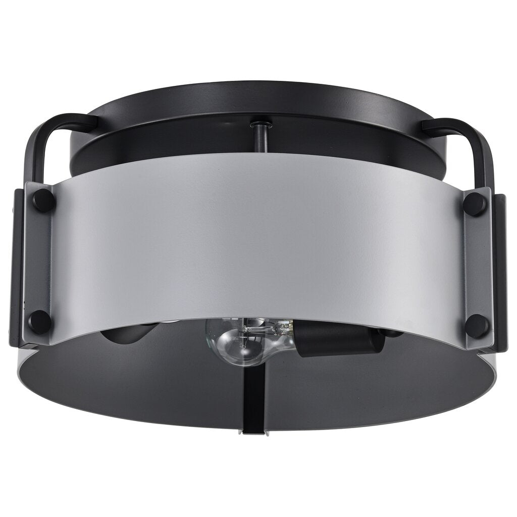 Satco 60-7850 Fixture Altos 3 Light Semi Flush - 14 Inches Gray and