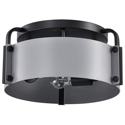 Satco 60-7850 Fixture Altos 3 Light Semi Flush - 14 Inches Gray and