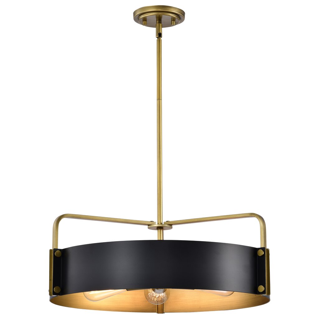 Satco 60-7844 Fixture Altos 5 Light Large Pendant - Matte Black and