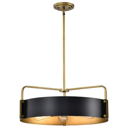 Satco 60-7844 Fixture Altos 5 Light Large Pendant - Matte Black and