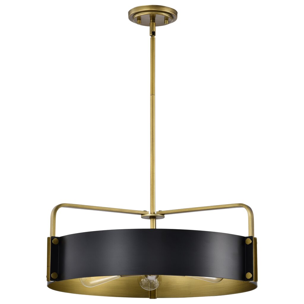 Satco 60-7844 Fixture Altos 5 Light Large Pendant - Matte Black and