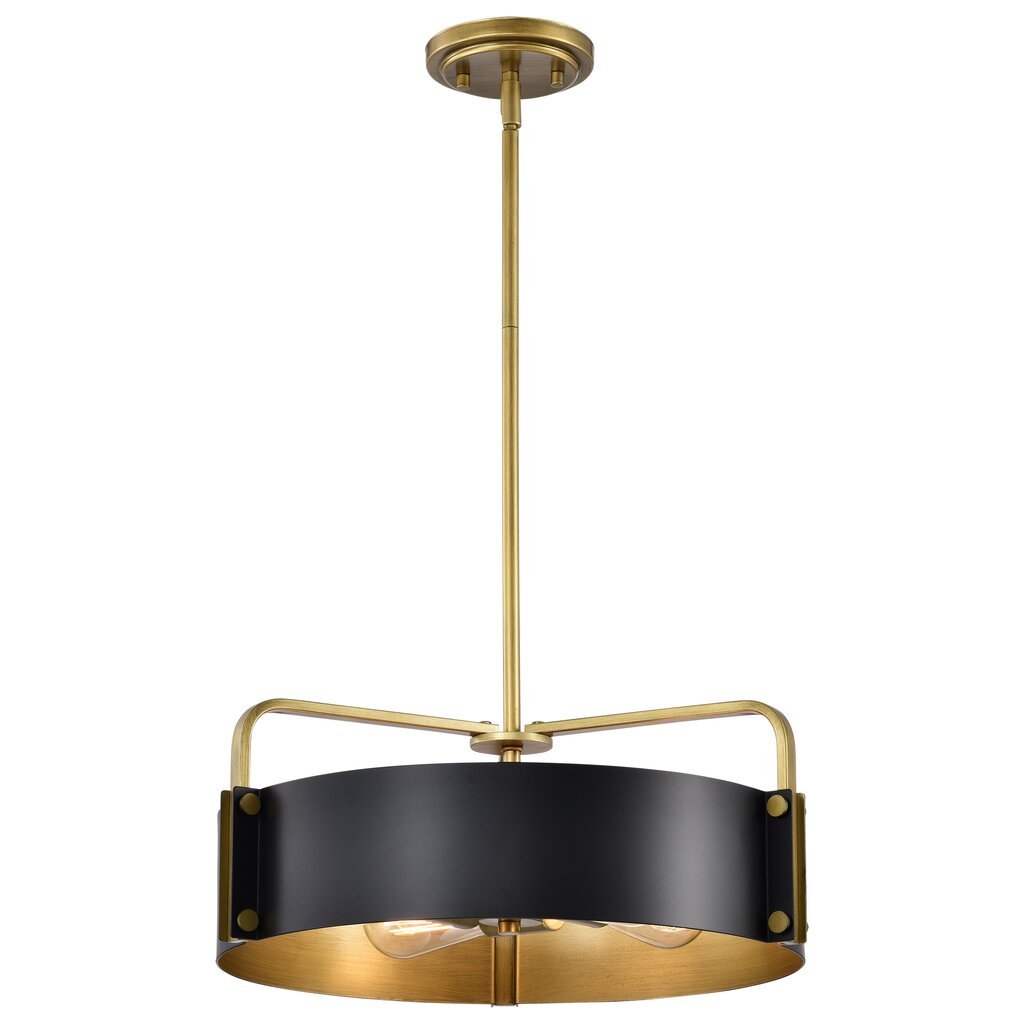 Satco 60-7843 Fixture Altos 4 Light Medium Pendant - Matte Black and