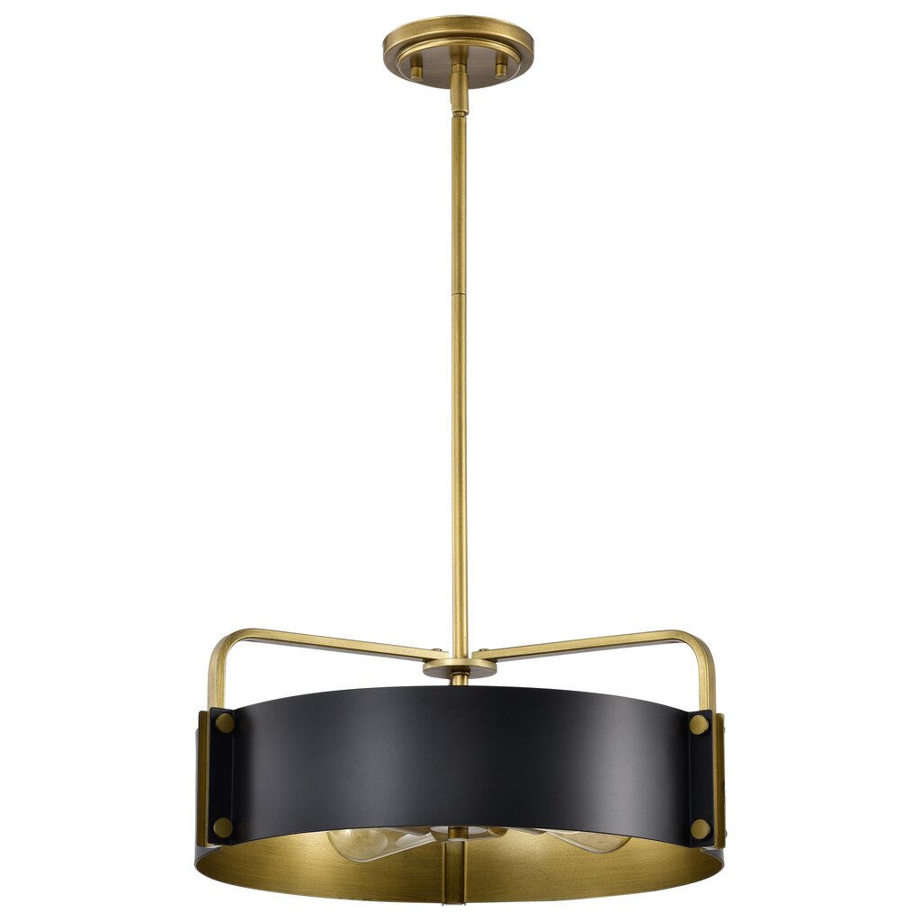 Satco 60-7843 Fixture Altos 4 Light Medium Pendant - Matte Black and