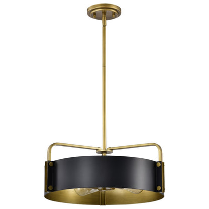 Satco 60-7843 Fixture Altos 4 Light Medium Pendant - Matte Black and