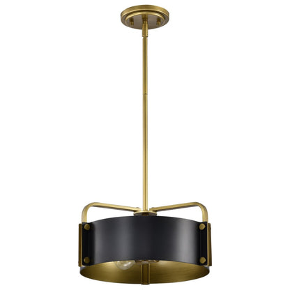 Satco 60-7842 Fixture Altos 3 Light Small Pendant - Matte Black and