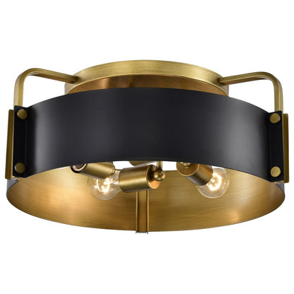 Satco 60-7841 Fixture Altos 4 Light Semi Flush - Matte Black and