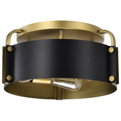 Satco 60-7840 Fixture Altos 3 Light Semi Flush - 14 Inches Matte Black