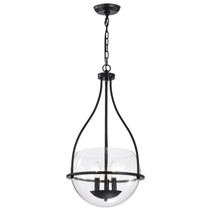 Satco 60-7820 Fixture Amado 3 Light Pendant - 14 Inches Matte Black