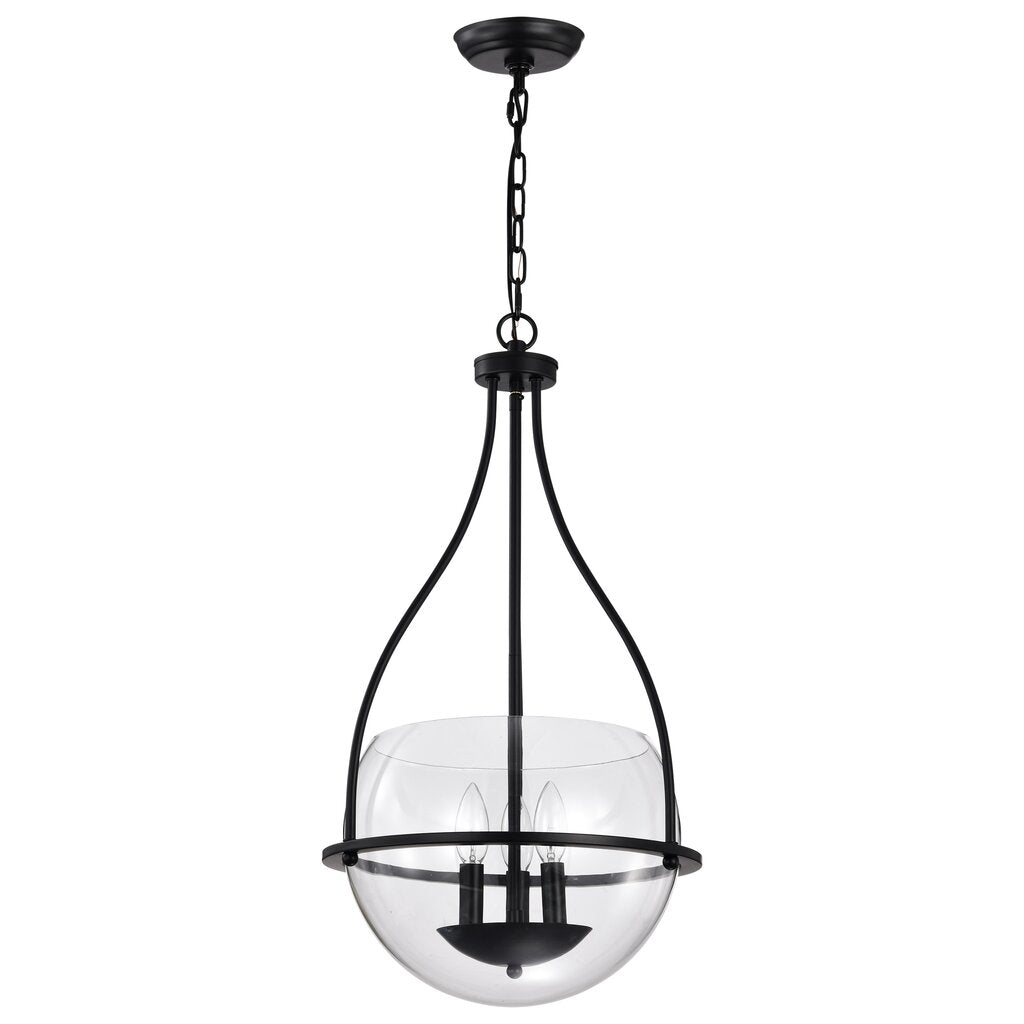 Satco 60-7820 Fixture Amado 3 Light Pendant - 14 Inches Matte Black